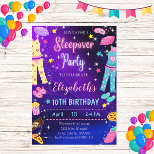 Invitación a la fiesta de cumpleaños de chica Slee