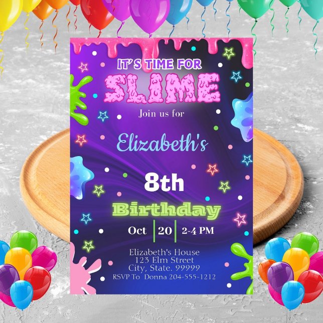 Invitación a la fiesta de cumpleaños de chica Slim (Subido por el creador)