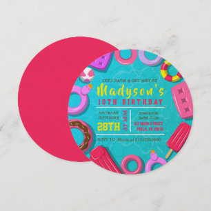 Invitación a la fiesta de cumpleaños de chicas en