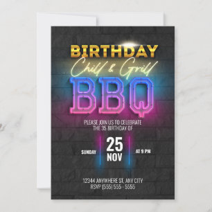 Invitación a la fiesta de cumpleaños de Chill & Gr