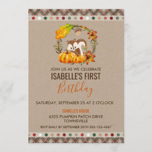 Invitación a la fiesta de cumpleaños de Chipmunk y