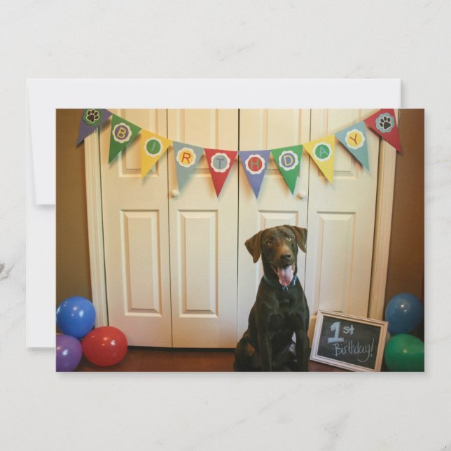 Invitación a la fiesta de cumpleaños de Chocolate  (Anverso)