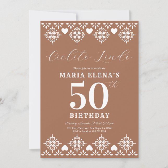 Invitación a la fiesta de cumpleaños de Cielito Li (Anverso)