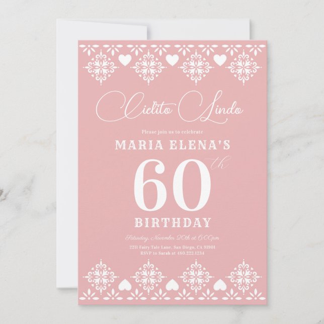 Invitación a la fiesta de cumpleaños de Cielito Li (Anverso)