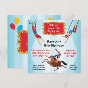 Invitación a la fiesta de cumpleaños de Circo Flyi