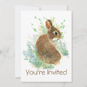 Invitación a la fiesta de cumpleaños de Conejo de 