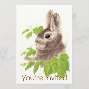 Invitación a la fiesta de cumpleaños de Conejo de