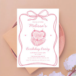 Invitación a la fiesta de cumpleaños de Coquette b