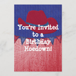 Invitación a la fiesta de cumpleaños de Cowboy Occ