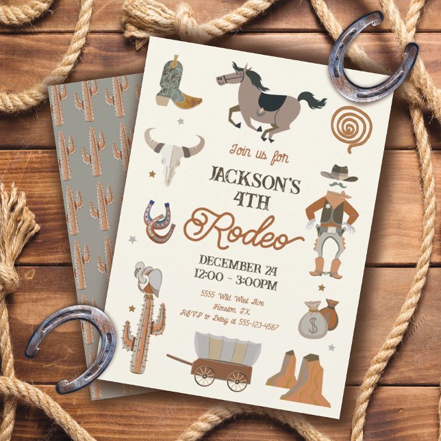 Invitación a la fiesta de cumpleaños de Cowboy Rod (Subido por el creador)