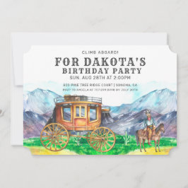 Invitación a la fiesta de cumpleaños de Cowboy Sta