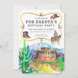 Invitación a la fiesta de cumpleaños de Cowboy Sta
