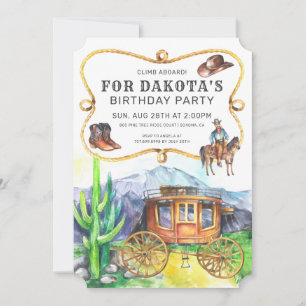 Invitación a la fiesta de cumpleaños de Cowboy Sta