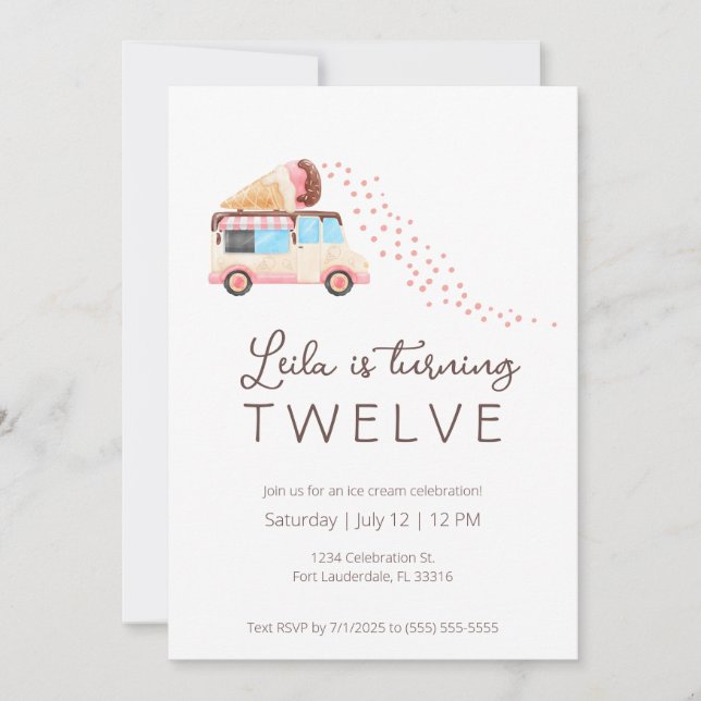 Invitación a la fiesta de cumpleaños de Crema de H (Anverso)