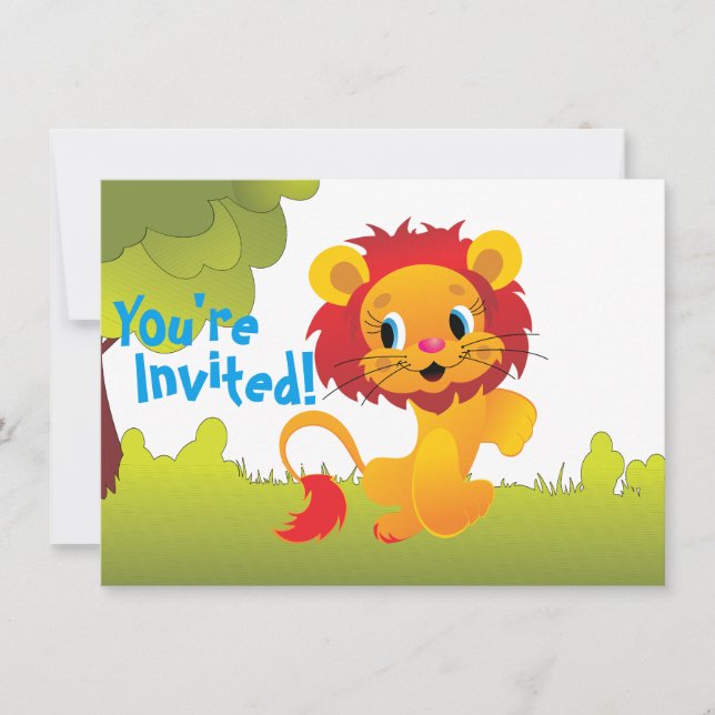Invitación a la fiesta de cumpleaños de Cub de Leó (Anverso)