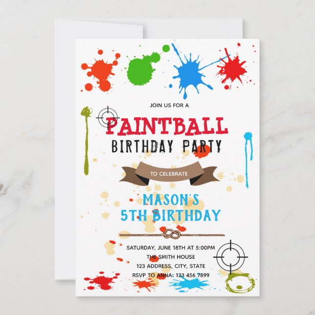 Invitación a la fiesta de cumpleaños de Cucuta pai (Anverso)