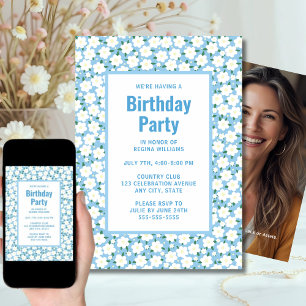 Invitación a la fiesta de cumpleaños de Cute Ditzy