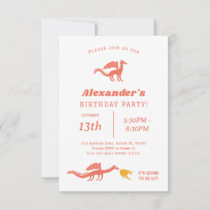Invitación a la fiesta de cumpleaños de Cute Drago