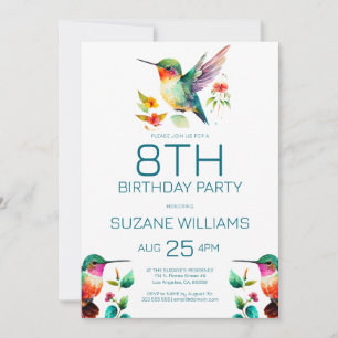 Invitación a la fiesta de cumpleaños de Cute Hummi