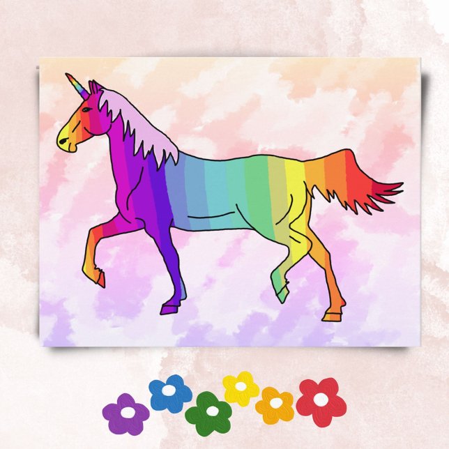 Invitación a la fiesta de cumpleaños de Cute Rainb (Subido por el creador)