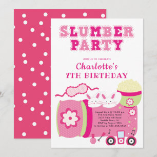 Invitación a la fiesta de cumpleaños de Cute Sleep