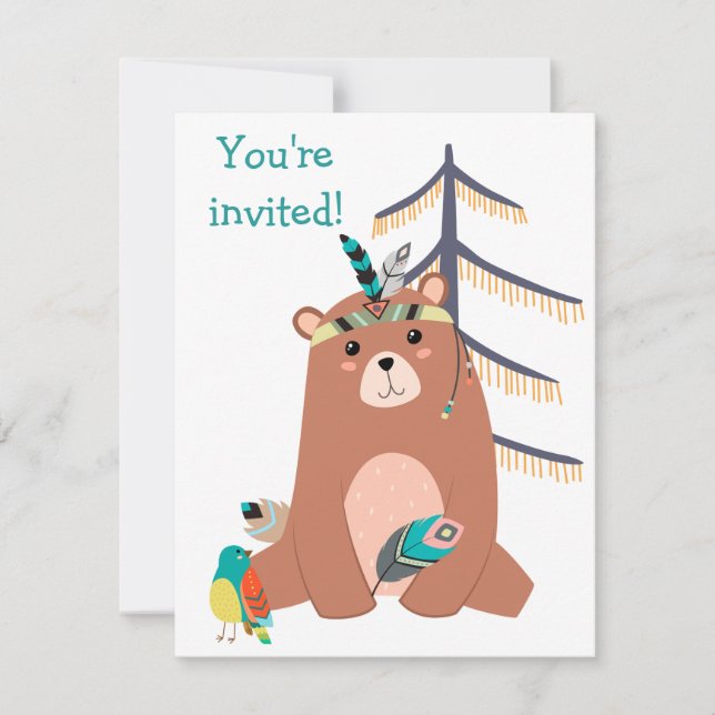 Invitación a la fiesta de cumpleaños de Cute Triba (Anverso)