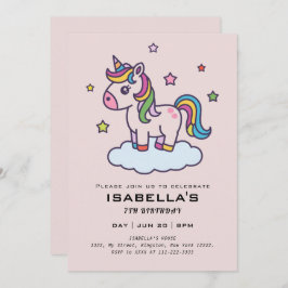 Invitación a la fiesta de cumpleaños de Cute Unico