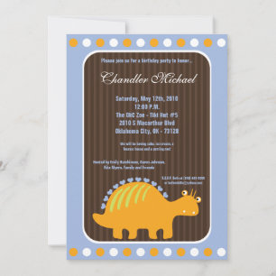 Invitación a la fiesta de cumpleaños de Dino Dinos