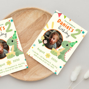 Invitación a la fiesta de cumpleaños de Dinosaur