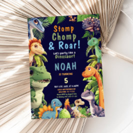 Invitación a la fiesta de cumpleaños de Dinosaur