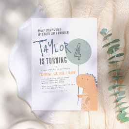 Invitación a la fiesta de cumpleaños de Dinosaur