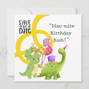 Invitación a la fiesta de cumpleaños de Dinosaur