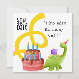 Invitación a la fiesta de cumpleaños de Dinosaur