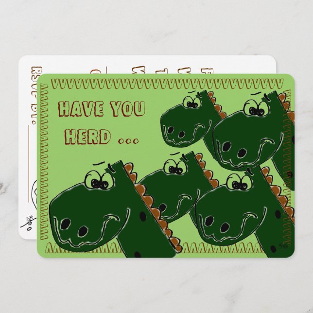 Invitación a la fiesta de cumpleaños de Dinosaur (Anverso / Reverso)