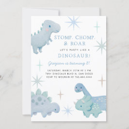 Invitación a la fiesta de cumpleaños de Dinosaur B