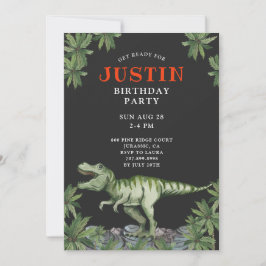 Invitación a la fiesta de cumpleaños de Dinosaur B