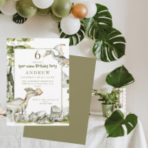 Invitación a la fiesta de cumpleaños de Dinosaur R