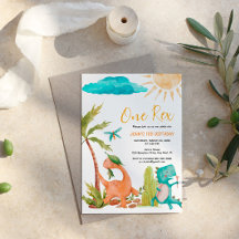 Invitación a la fiesta de cumpleaños de Dinosaur R