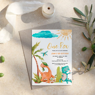 Invitación a la fiesta de cumpleaños de Dinosaur R