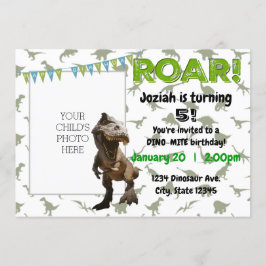 Invitación a la fiesta de cumpleaños de dinosaurio
