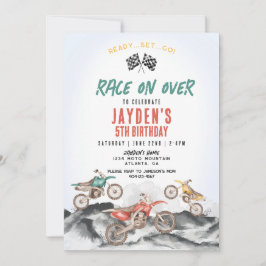 Invitación a la fiesta de cumpleaños de Dirt Bike