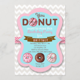Invitación a la fiesta de cumpleaños de Donut