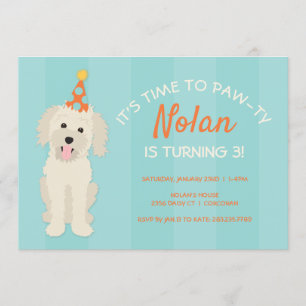 Invitación a la fiesta de cumpleaños de Doodle Pup