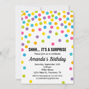 Invitación a la fiesta de cumpleaños de Dots