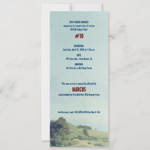 Invitación a la fiesta de cumpleaños de Dream Flig