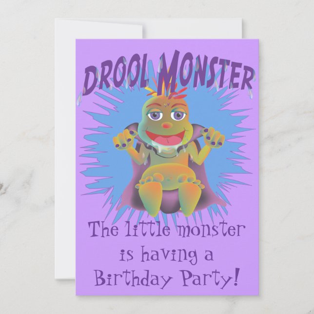 Invitación a la fiesta de cumpleaños de Drool Mons (Anverso)