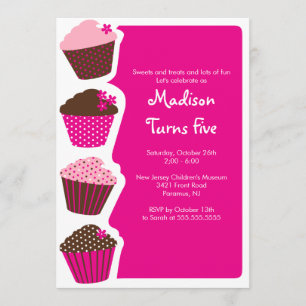 Invitación a la fiesta de cumpleaños de dulces pas