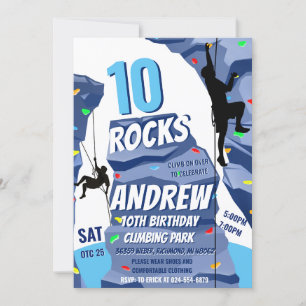 Invitación a la fiesta de cumpleaños de escalada d