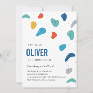 Invitación a la fiesta de cumpleaños de escalada d