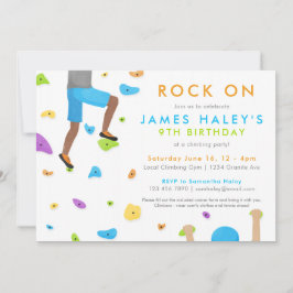 Invitación a la fiesta de cumpleaños de escalada e